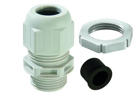 Cable gland with reduction sealing insert and locknut