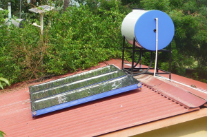 New solar panels on the roofs are essential for daily life.