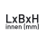 Internal dimensions LxWxH